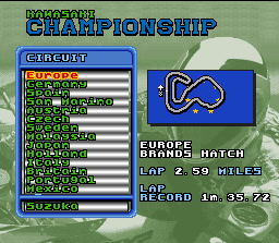 Kawasaki Superbike Challenge screenshot 4 for Super Nintendo